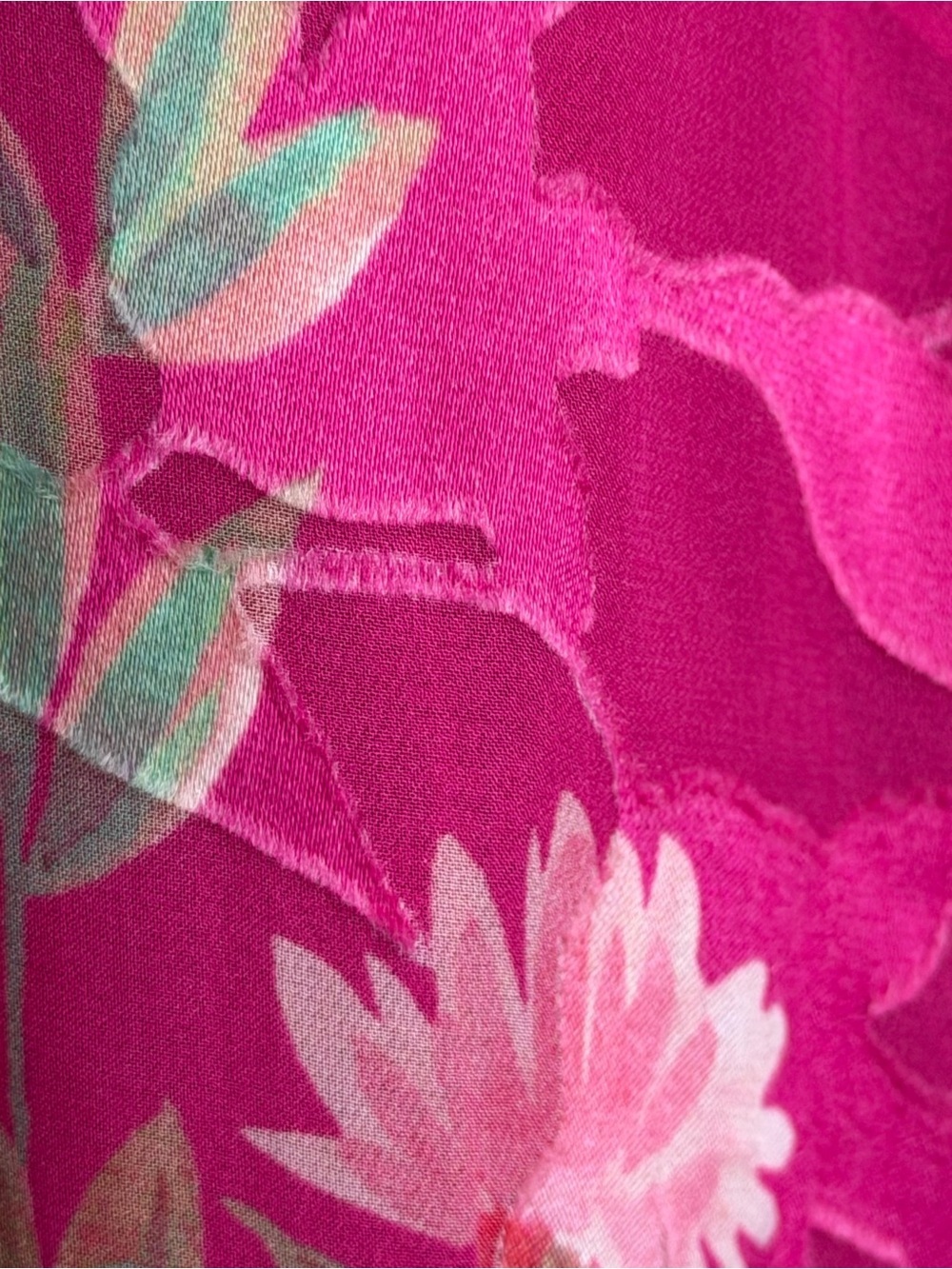Elie Tahari Hot Pink Floral Blouse - Picture 5 of 10